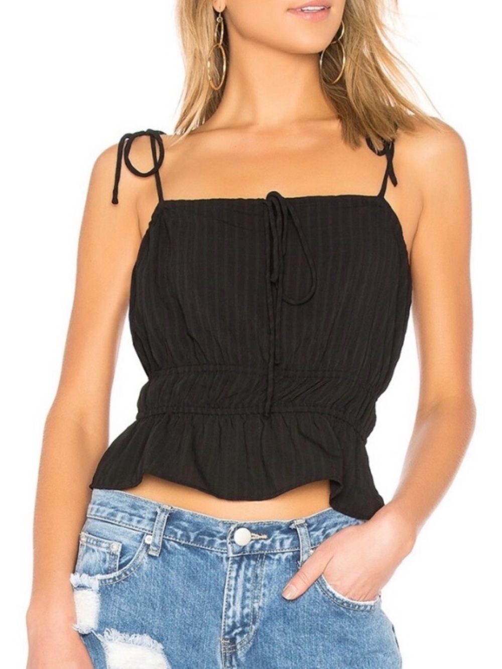 NWT Lovers and Friends‎ Hallie Top Black Size XS